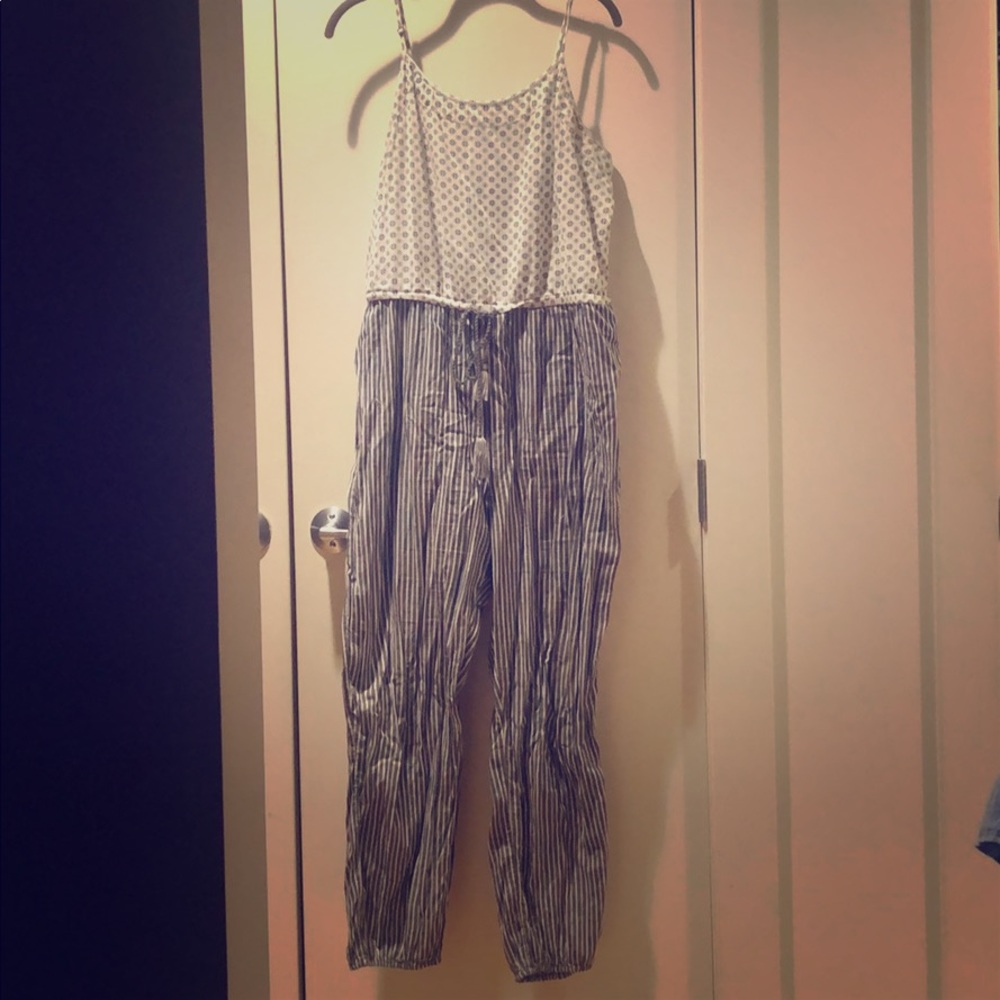J. Crew Cotton Mixed Print Jumpsuit